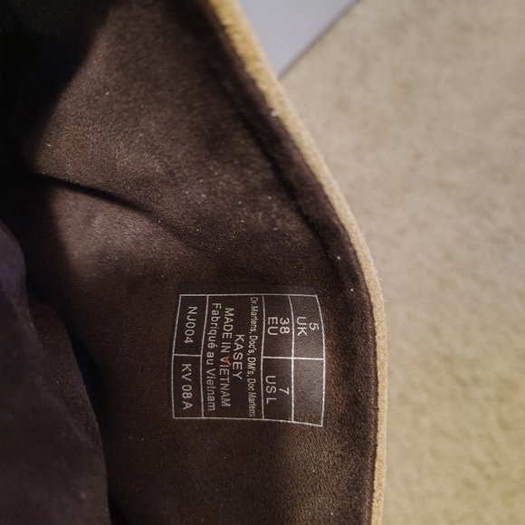 Dr Martens Tan Suede Women's Boots Slouchy Style - Picture 8 of 10